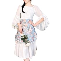 Amazon.co.jp: JCHJ 花柄 サロンエプロン 防水 フリル レース